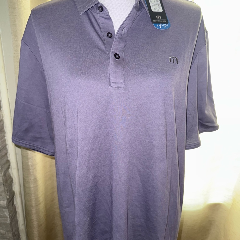 Travis Mathew Lavender Polo Shirt
